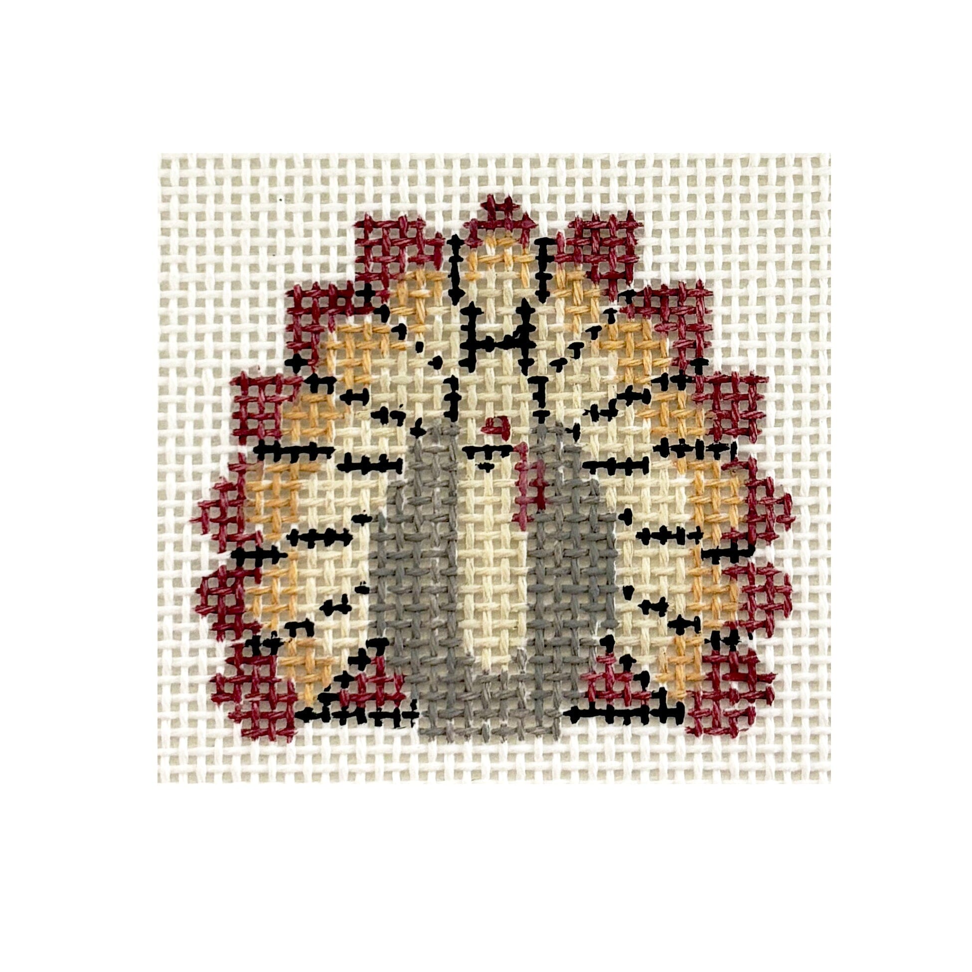 Thanksgiving Tiny Turkey Painted Canvas Kathy Schenkel Designs - 1