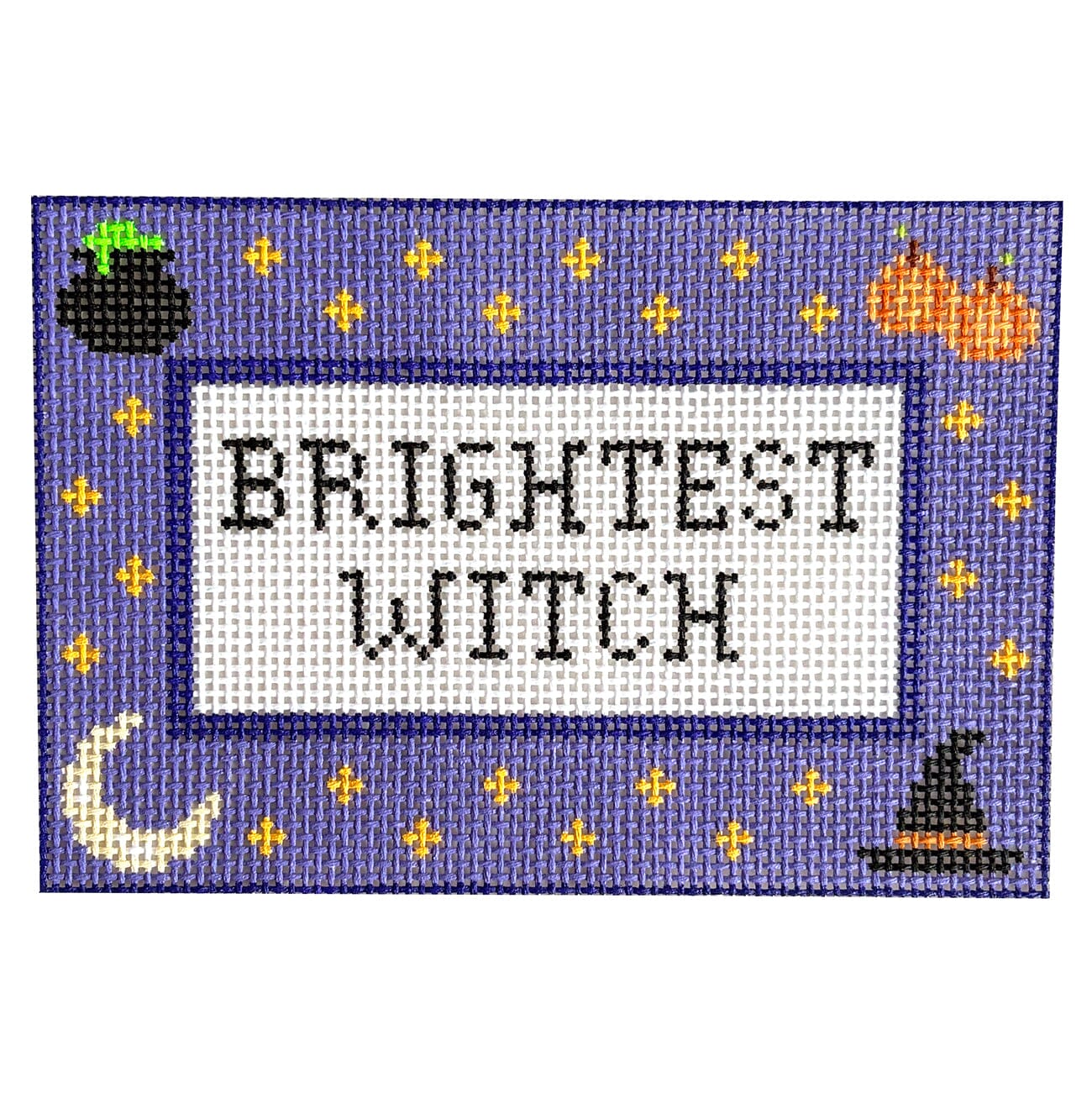 The Book Canvas Brightest Witch Painted Canvas Mopsey Designs - 1