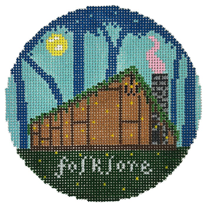 The Book Canvas - Forest Cabin Painted Canvas Mopsey Designs