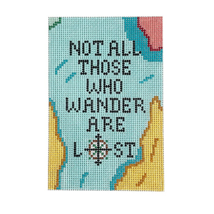 The Book Canvas Wanderer Passport Insert Painted Canvas Mopsey Designs - 1