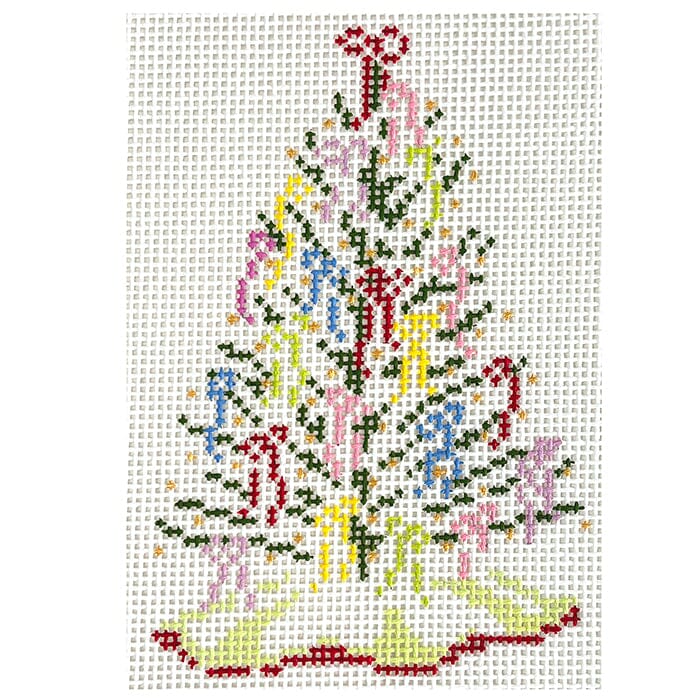 The Bow Tree Painted Canvas The Plum Stitchery - 1