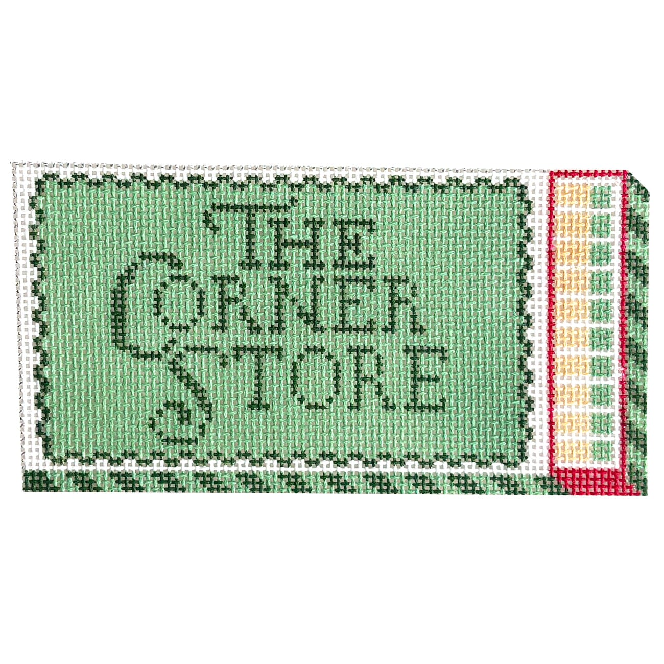 The Corner Store Matchbox Ornament Painted Canvas Spruce Street Studio - 1