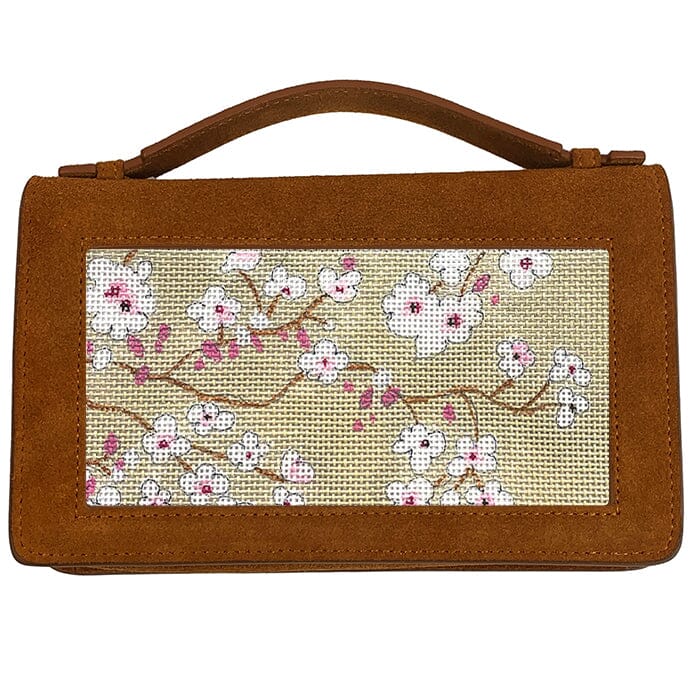 The Everyday Clutch Cognac Suede w/Gold Chain Accessories Rachel Barri Designs - 1