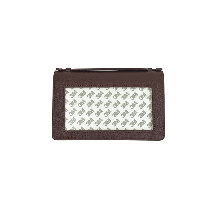 The Everyday Clutch Espresso with Gold Chain Leather Goods Rachel Barri Designs
