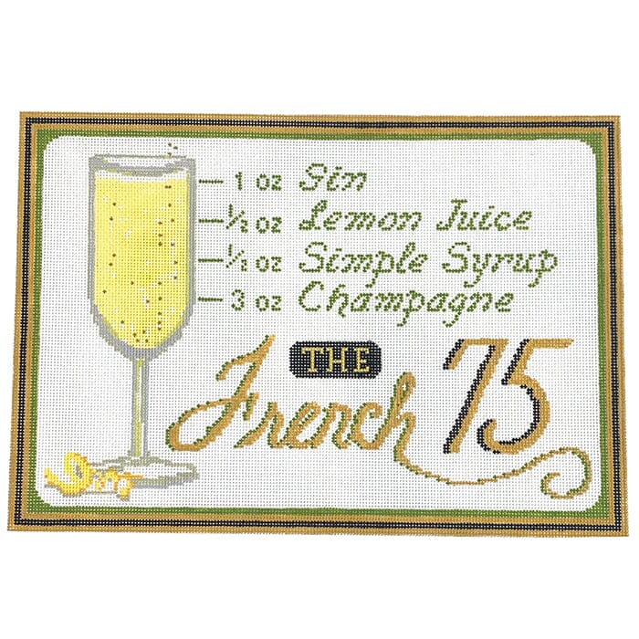 The French 75 Painted Canvas The Gingham Stitchery - 1