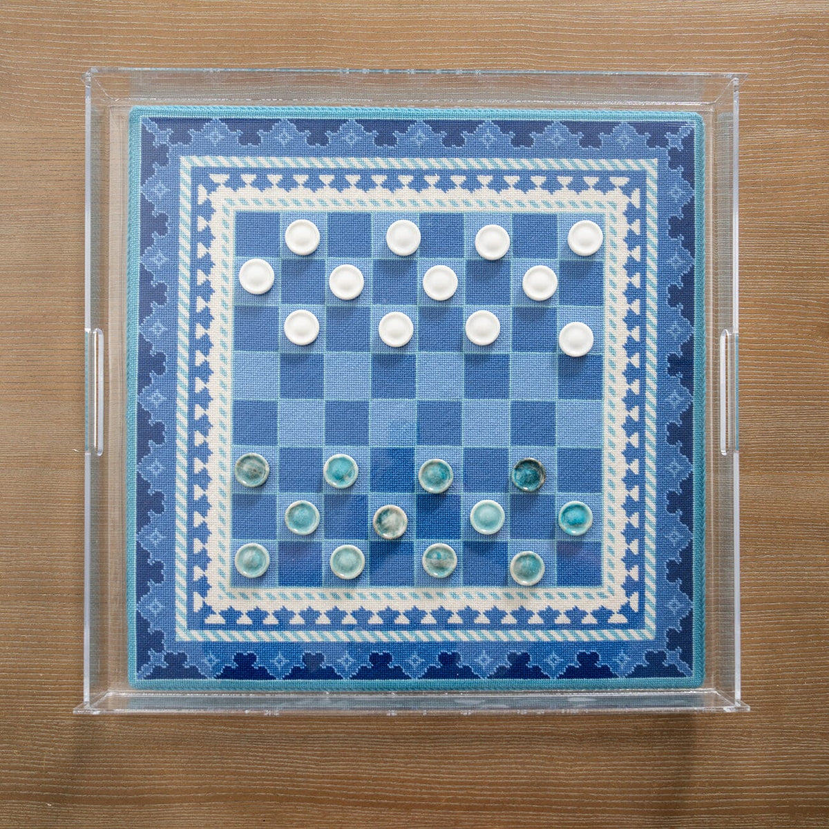 The Gambit Chessboard Blue Kit Kits Needlepoint To Go - 1