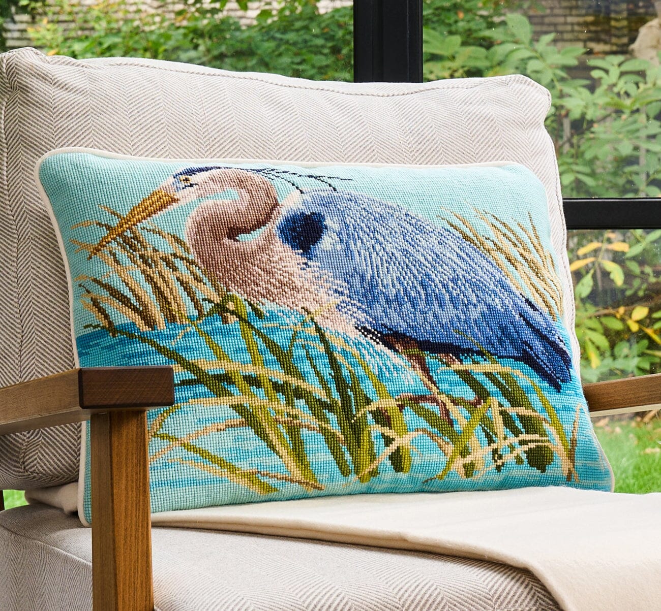 The Great Blue Heron Needlepoint Kit Kits Elizabeth Bradley Design