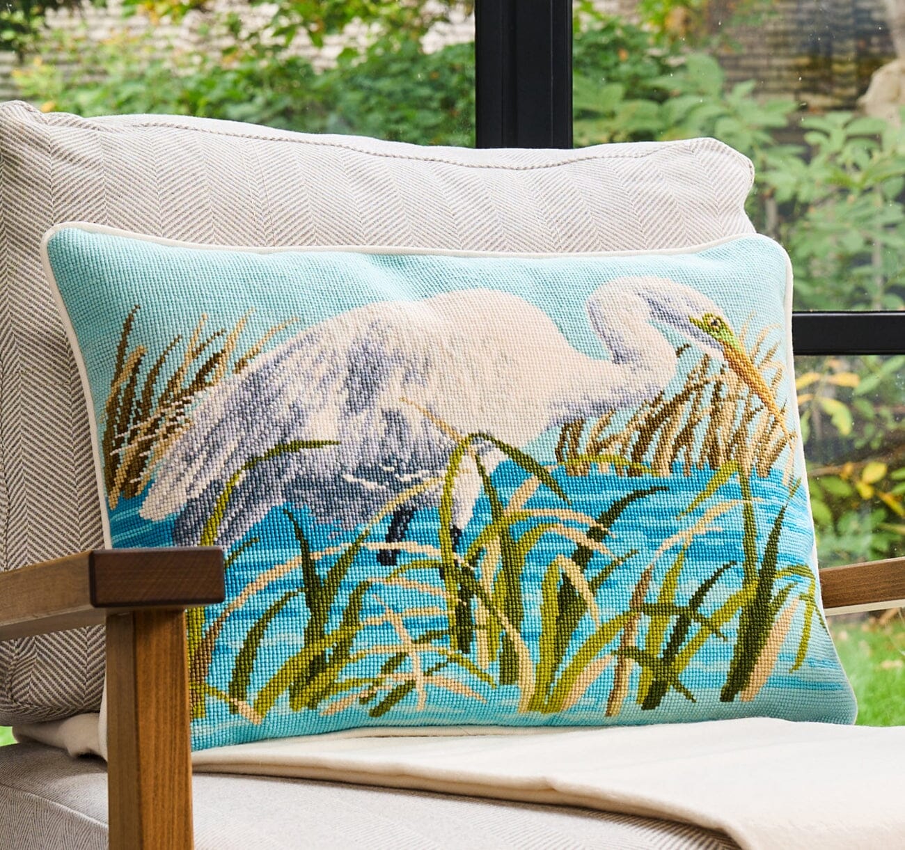 The Great Egret Needlepoint Kit Kits Elizabeth Bradley Design