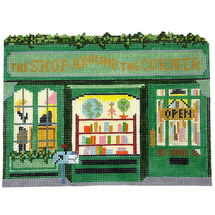 The Shop Around The Corner Painted Canvas The Gingham Stitchery - 1