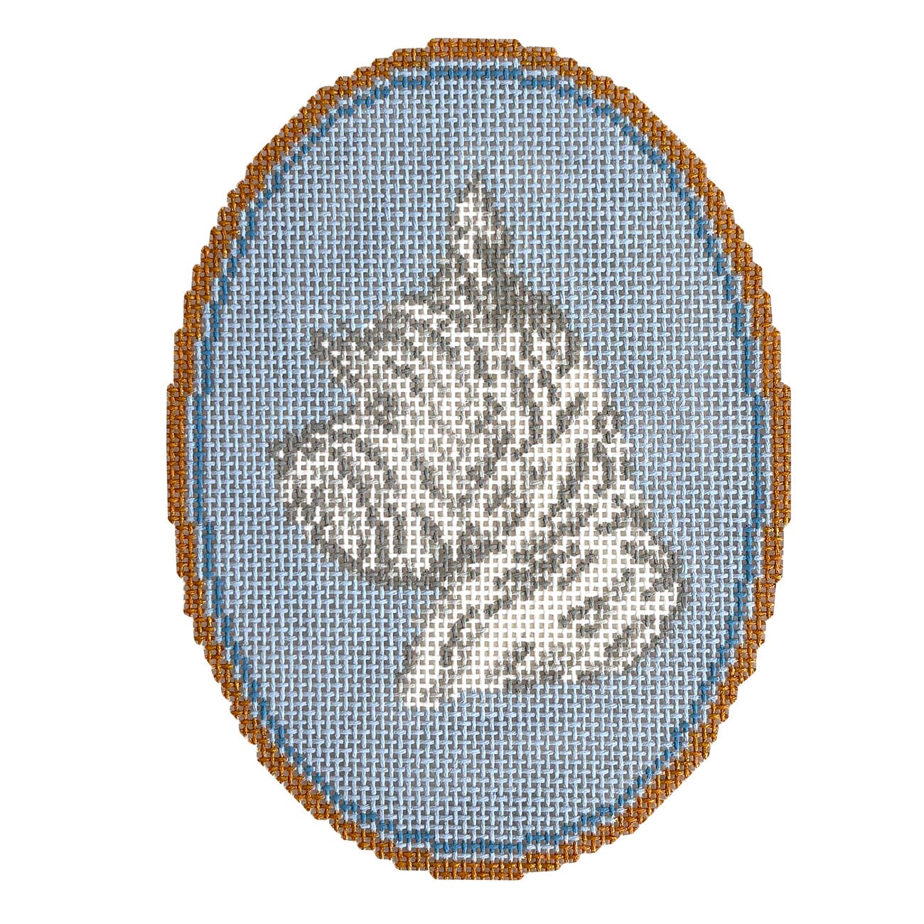 The Yorkie Cameo Painted Canvas Atlantic Blue Canvas - 1