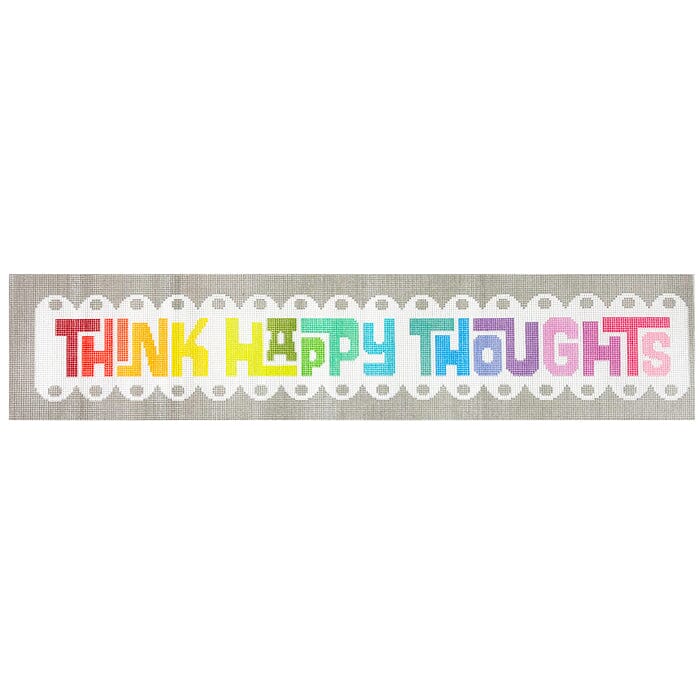 Think Happy Thoughts Painted Canvas KCN Designers