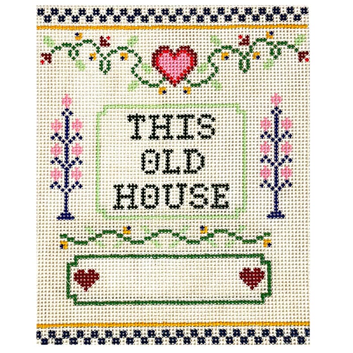 This Old House on 18 Painted Canvas Alice & Blue
