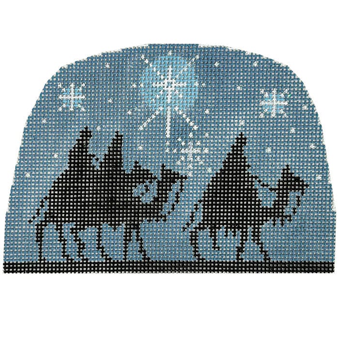 Three Kings Silhouette Painted Canvas Shelly Tribbey