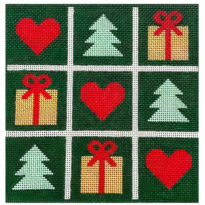 Tic Tac Christmas Gifts Painted Canvas Love MHB Studio - 1