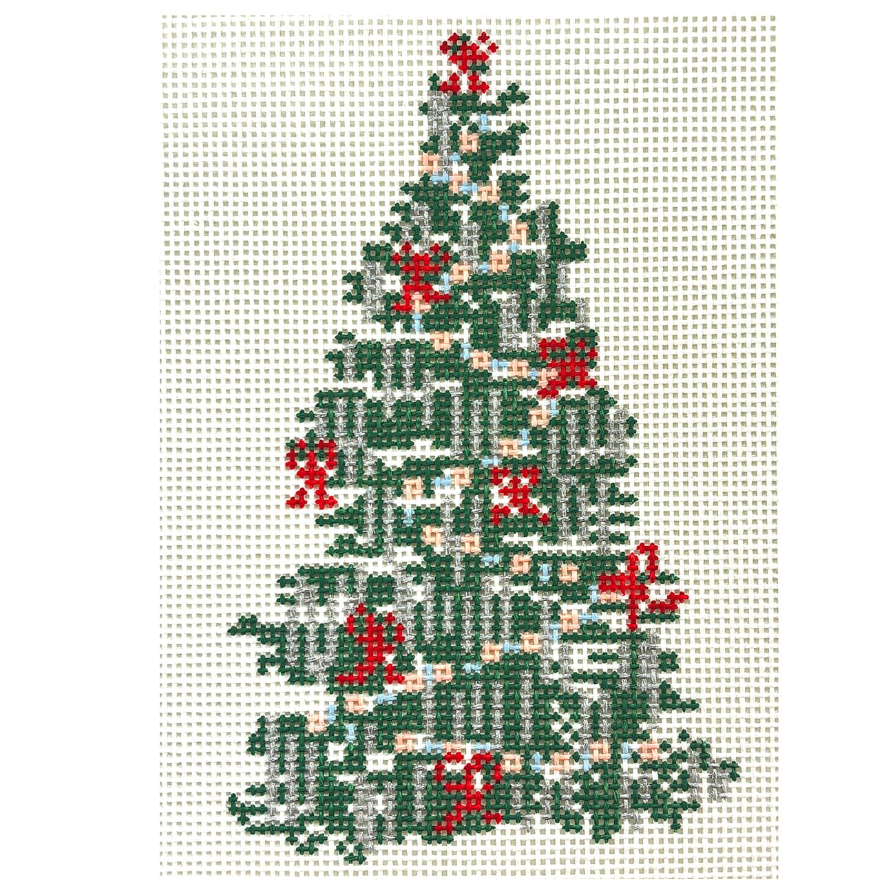 Tinsel Christmas Tree Painted Canvas Morgan Julia Designs - 1
