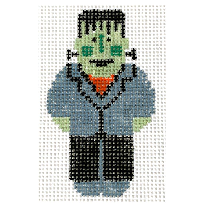 Tiny Frankenstein Painted Canvas Kathy Schenkel Designs - 1