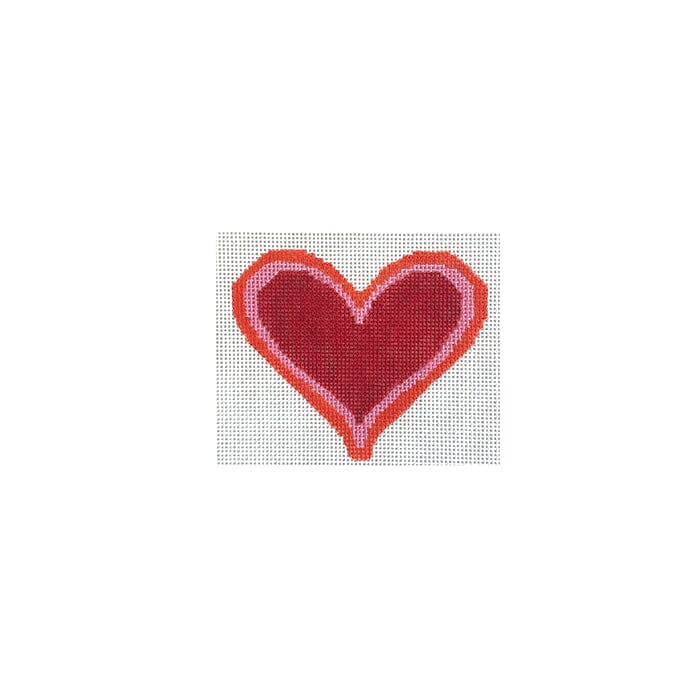 Tiny Heart Painted Canvas Initial K Studio - 1