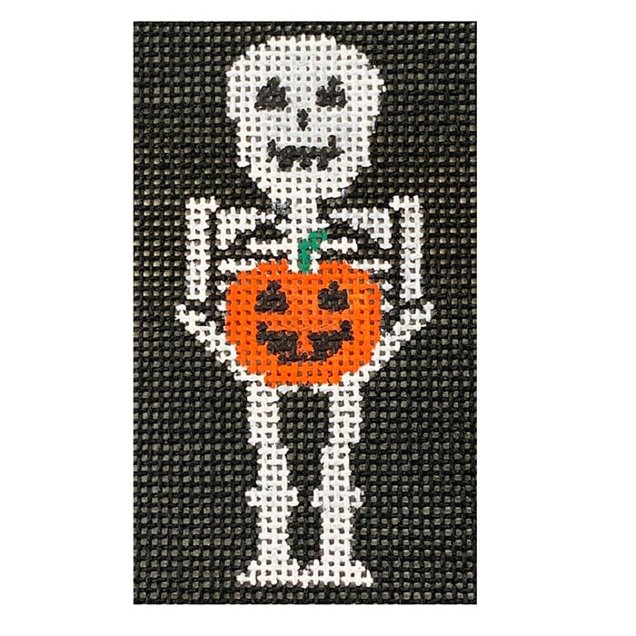 Tiny Skeleton/Blk Painted Canvas Kathy Schenkel Designs - 1
