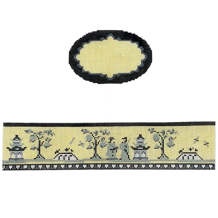 Toile Asian Black Painted Canvas Funda Scully - 1