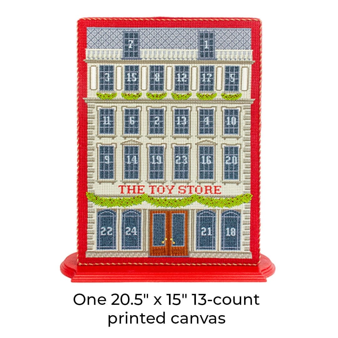 Toy Store Advent Calendar Backdrop and Windows Printed Canvas Kirk & Bradley - 3