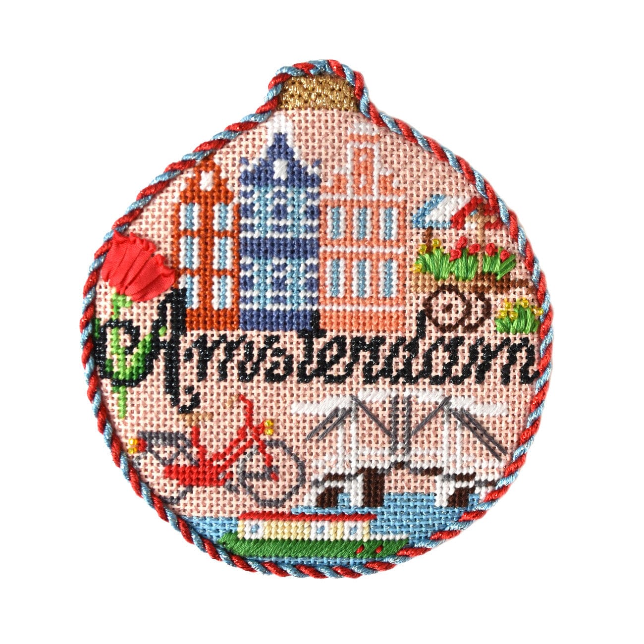 Travel Round Amsterdam with Stitch Guide Printed Canvas Kirk & Bradley - 2