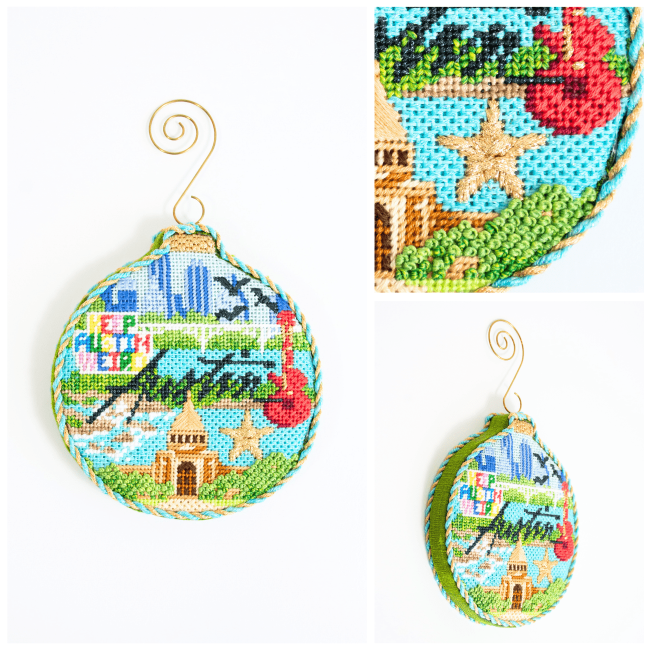 Travel Round Austin with Stitch Guide Printed Canvas Kirk & Bradley - 3