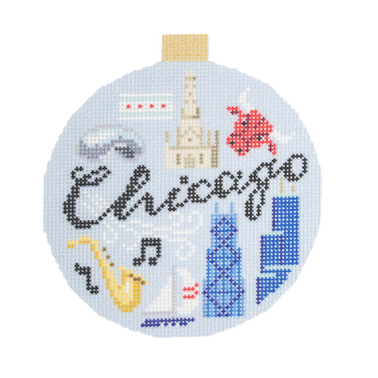 Travel Round Chicago with Stitch Guide Printed Canvas Kirk & Bradley - 1