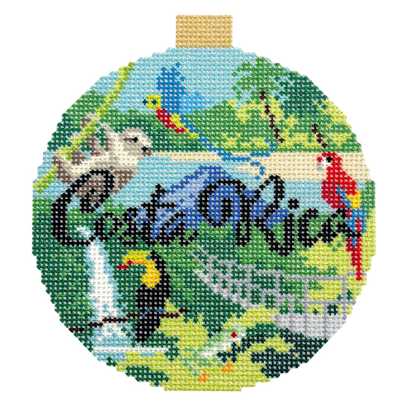 Travel Round Costa Rica with Stitch Guide Printed Canvas Kirk & Bradley - 2