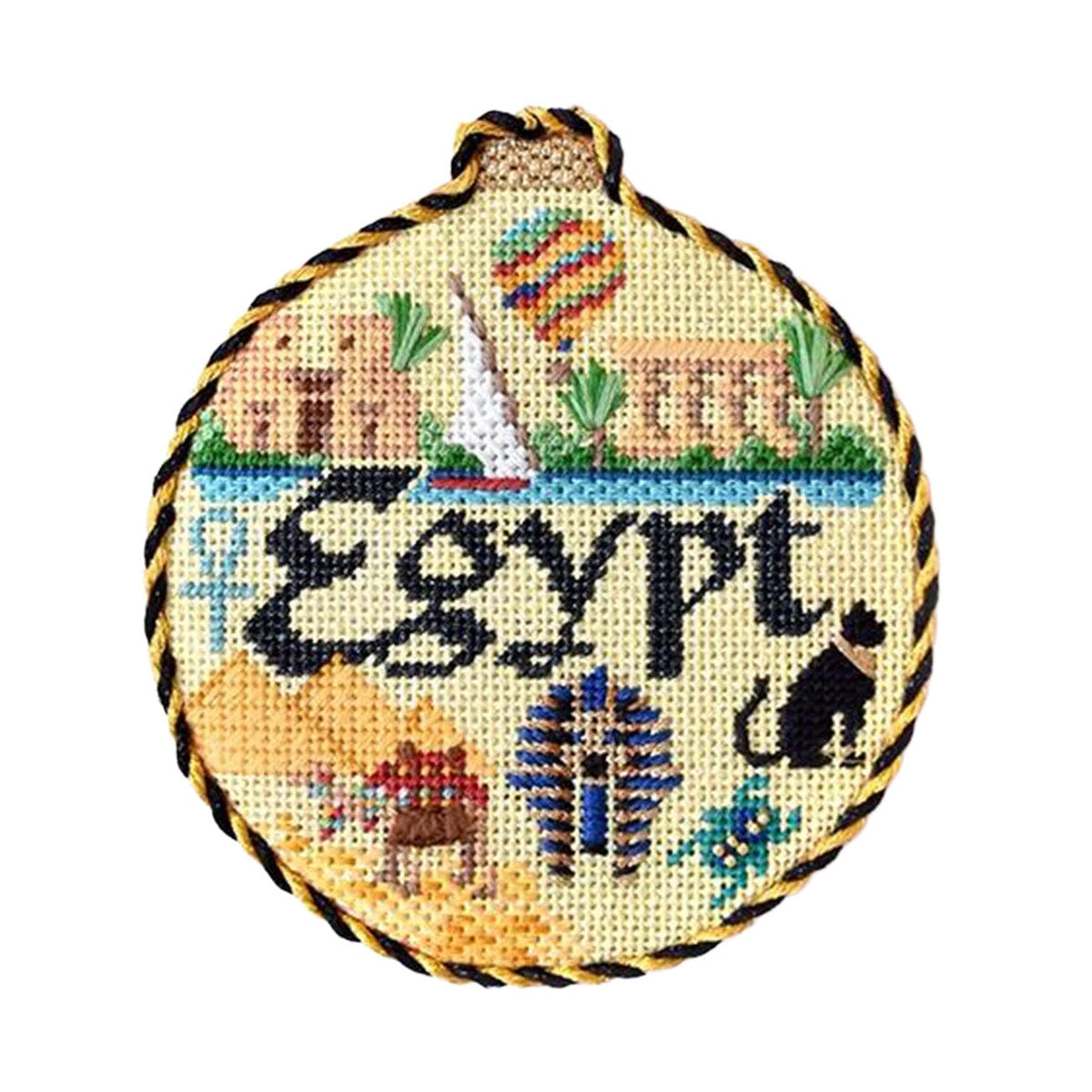 Travel Round Egypt with Stitch Guide Printed Canvas Kirk & Bradley - 2