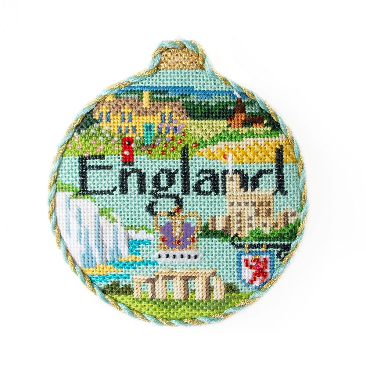 Travel Round England with Stitch Guide Printed Canvas Kirk & Bradley - 2