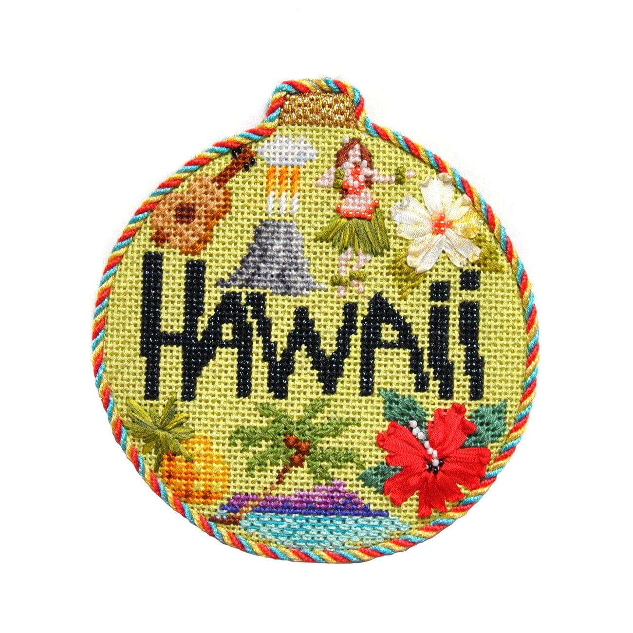 Travel Round Hawaii with Stitch Guide Printed Canvas Kirk & Bradley - 2