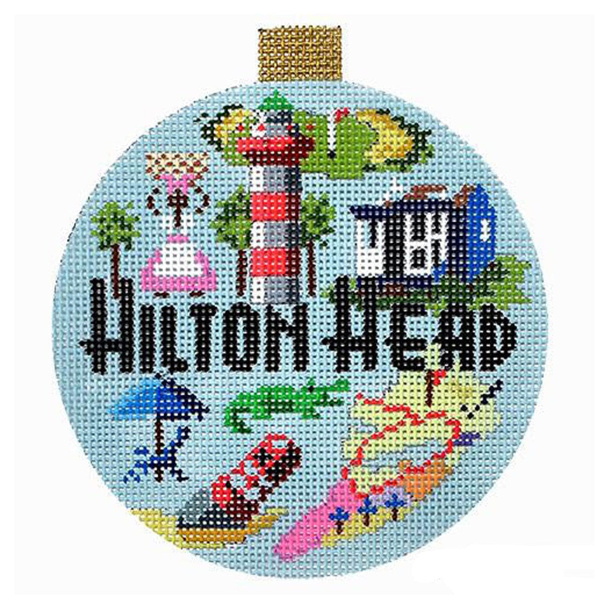 Travel Round Hilton Head with Stitch Guide Printed Canvas Kirk & Bradley - 1