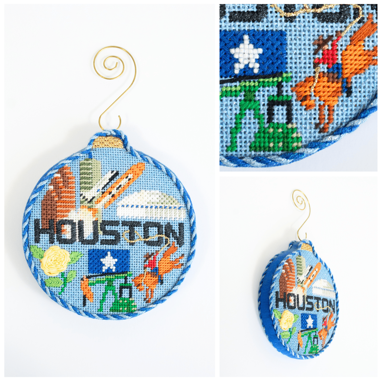 Travel Round Houston with Stitch Guide Printed Canvas Kirk & Bradley - 3