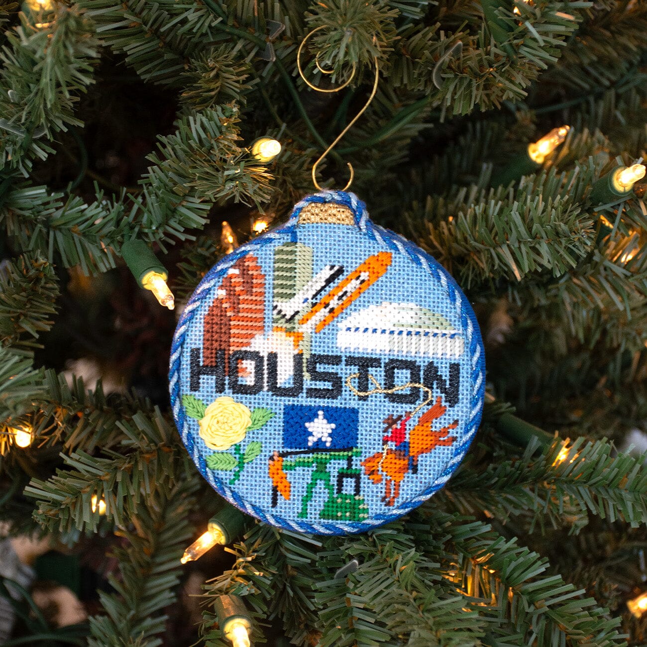 Travel Round Houston with Stitch Guide Printed Canvas Kirk & Bradley - 4
