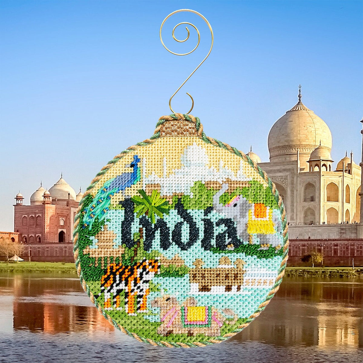 Travel Round India with Stitch Guide Painted Canvas Kirk & Bradley - 3