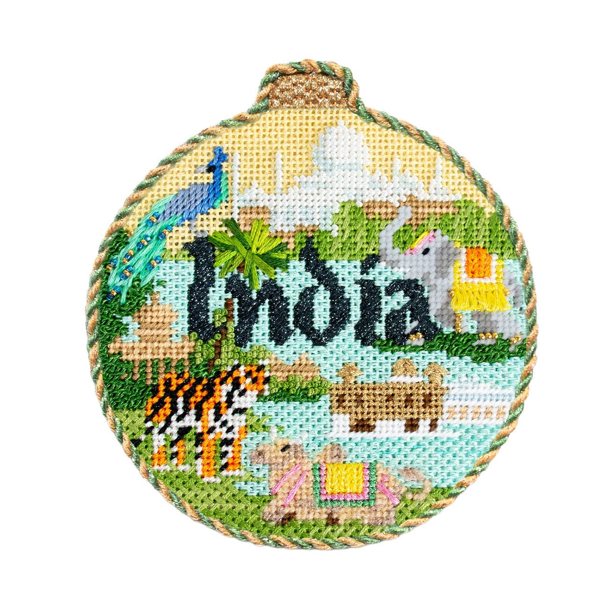 Travel Round India with Stitch Guide Painted Canvas Kirk & Bradley - 2