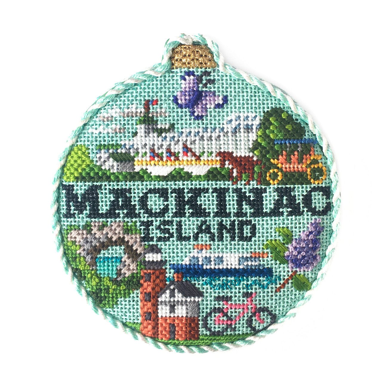 Travel Round Mackinac Island with Stitch Guide Printed Canvas Kirk & Bradley - 2