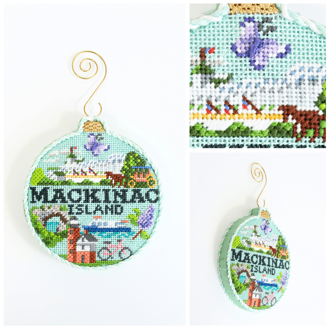Travel Round Mackinac Island with Stitch Guide Printed Canvas Kirk & Bradley - 3