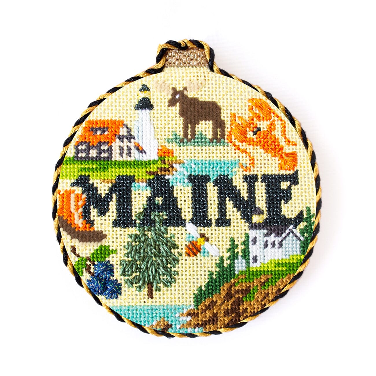 Travel Round Maine with Stitch Guide Printed Canvas Kirk & Bradley - 2