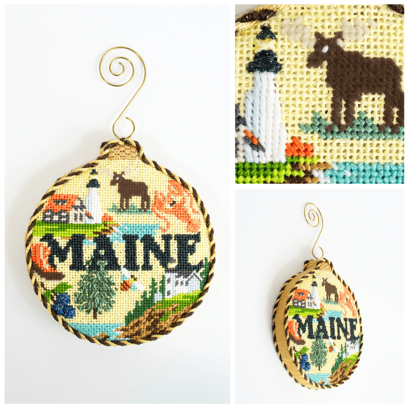 Travel Round Maine with Stitch Guide Printed Canvas Kirk & Bradley - 3