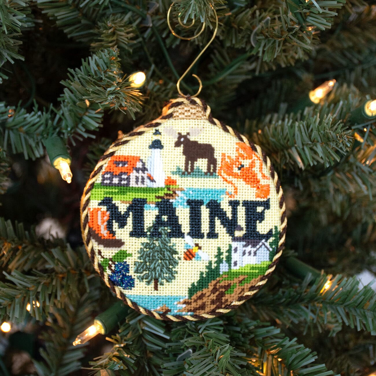 Travel Round Maine with Stitch Guide Printed Canvas Kirk & Bradley - 4