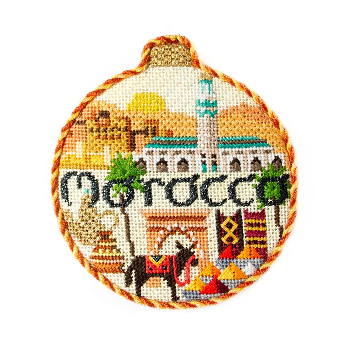 Travel Round Morocco with Stitch Guide Painted Canvas Kirk & Bradley - 2