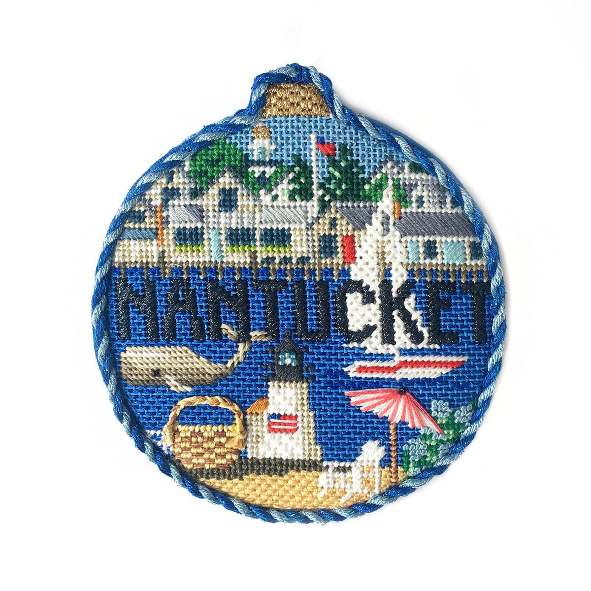 Travel Round Nantucket with Stitch Guide Printed Canvas Kirk & Bradley - 2