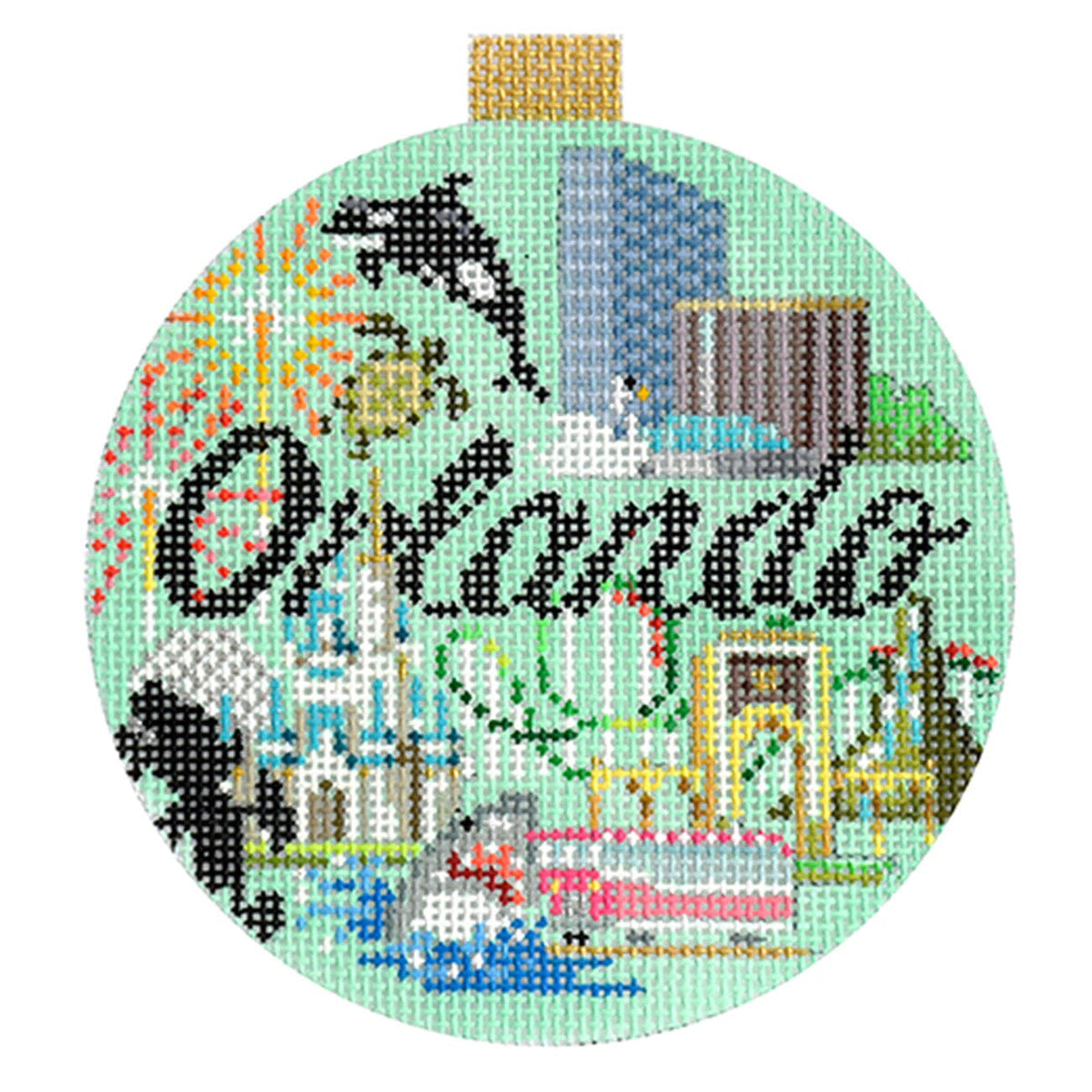 Travel Round Orlando with Stitch Guide Painted Canvas Kirk & Bradley - 1