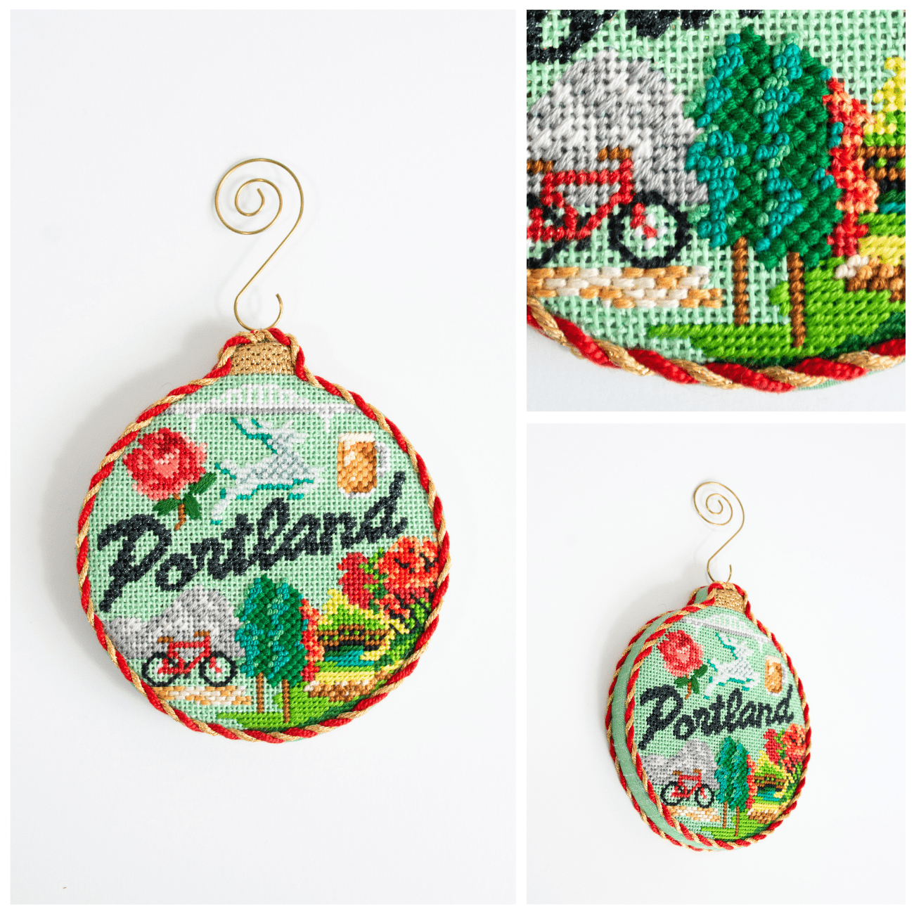 Travel Round Portland with Stitch Guide Painted Canvas Kirk & Bradley - 3
