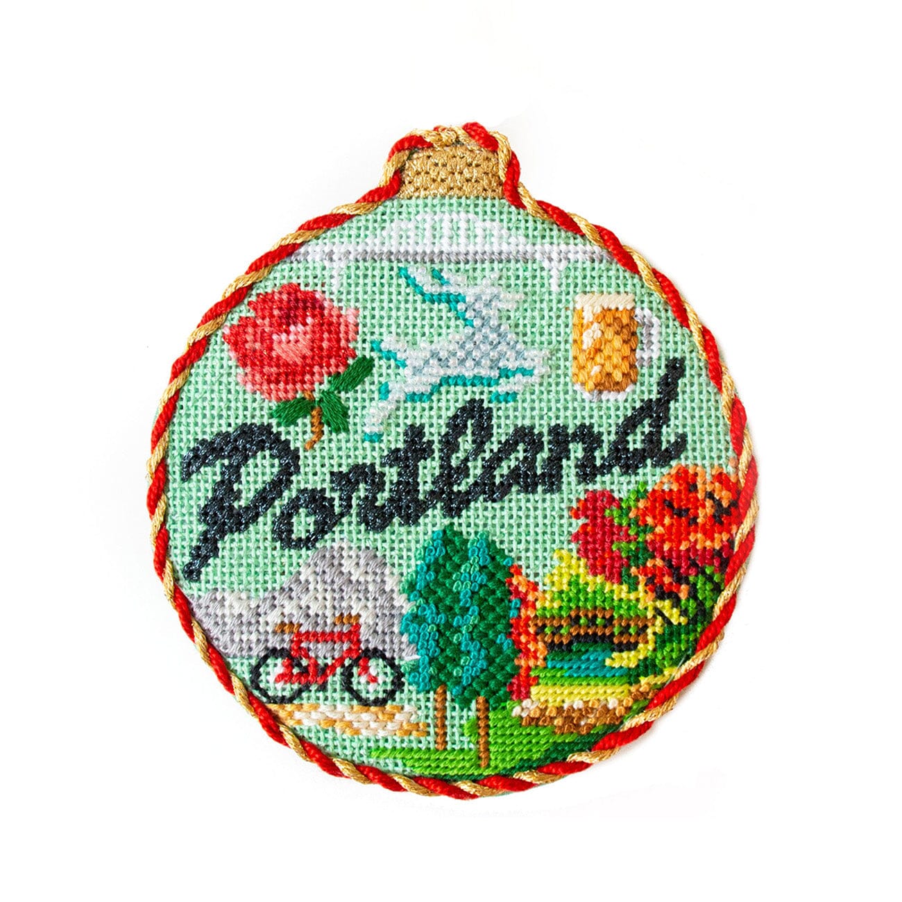 Travel Round Portland with Stitch Guide Painted Canvas Kirk & Bradley - 2