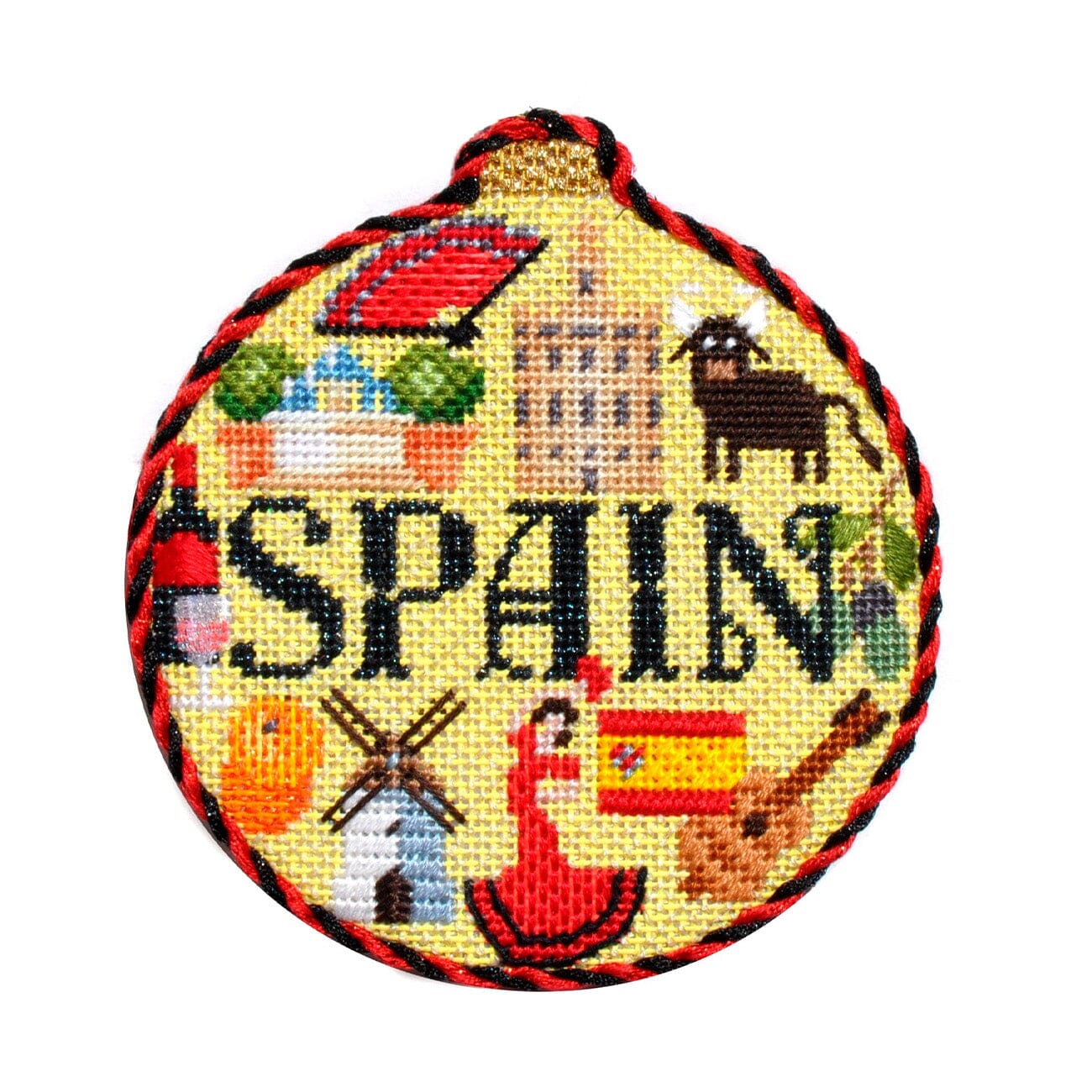 Travel Round Spain with Stitch Guide Printed Canvas Kirk & Bradley - 2