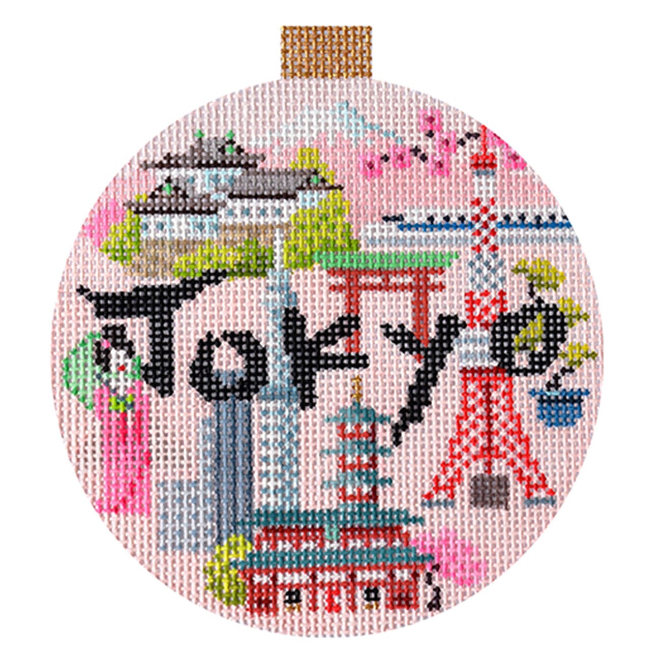 Travel Round Tokyo with Stitch Guide Printed Canvas Kirk & Bradley - 1