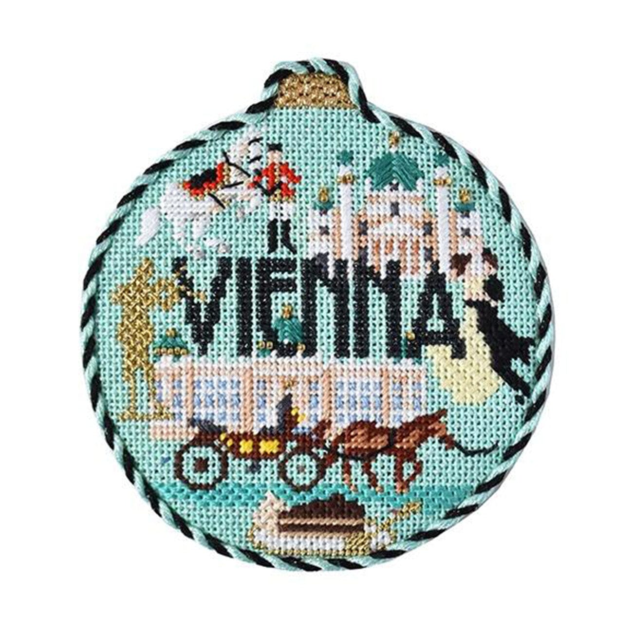 Travel Round Vienna with Stitch Guide Printed Canvas Kirk & Bradley - 2