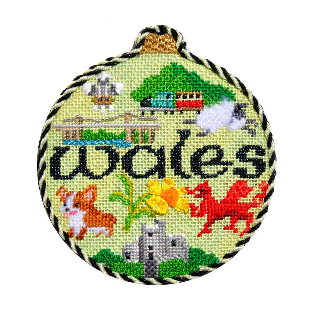 Travel Round Wales with Stitch Guide Painted Canvas Kirk & Bradley - 2